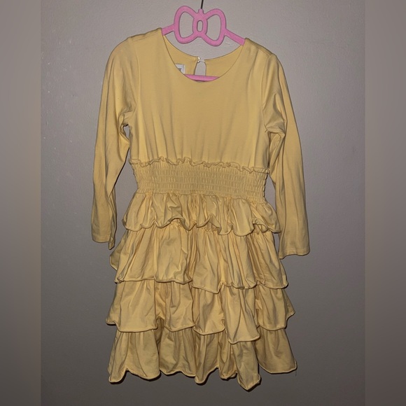 Isobella & Chloe, like new, little girls yellow dress, size 6X - Picture 1 of 3